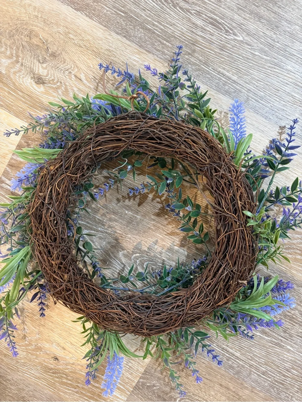 Lavender Grapevine Holiday Wreath - Purple & Green